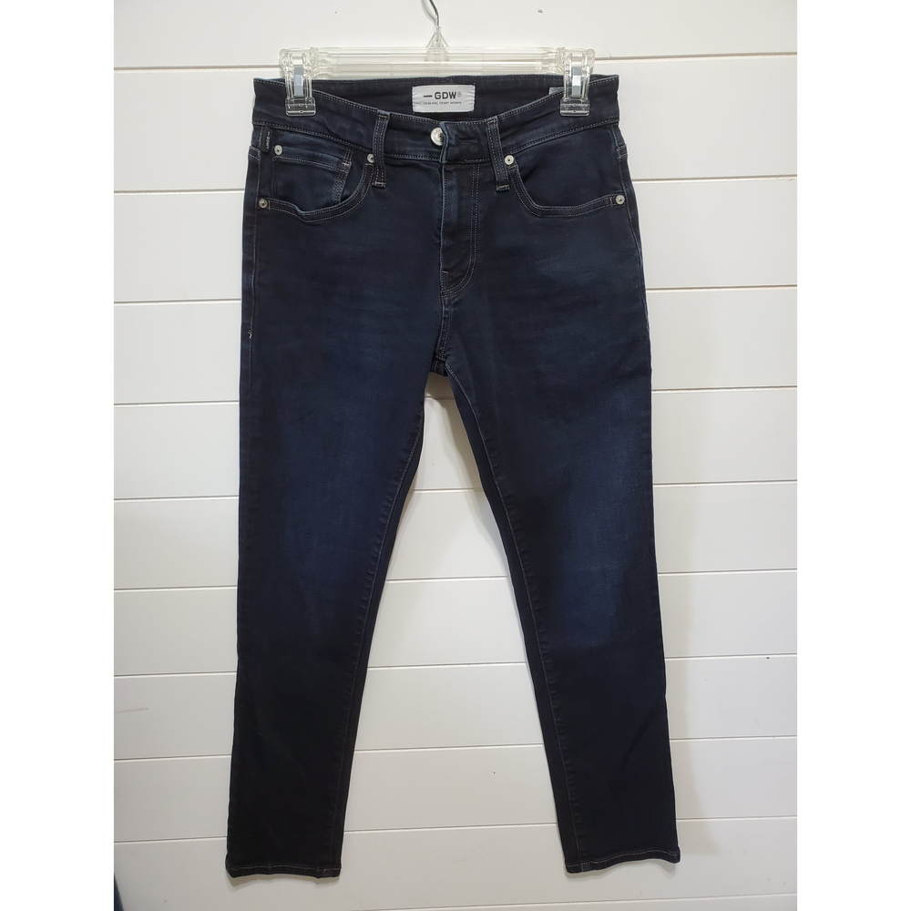 GDW ride slim womens size 28/28 dark wash organic cotton blend jeans